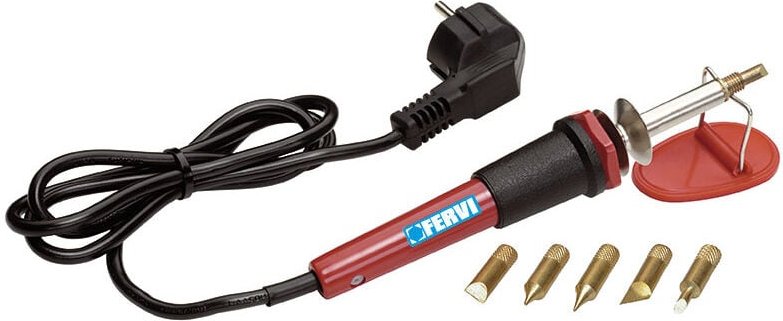 Elektrischer Pyrograph komplett mit 6 Spitzen Fervi 0793