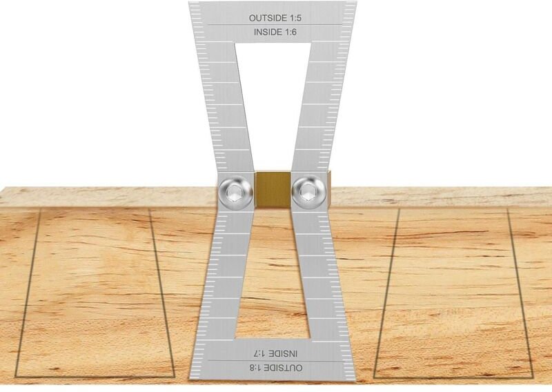 Schwalbenschwanzschablone, Messwerkzeug für die manuelle Montage, Schwalbenschwanzschablone in den Maßstäben 1:5–1:6 und...