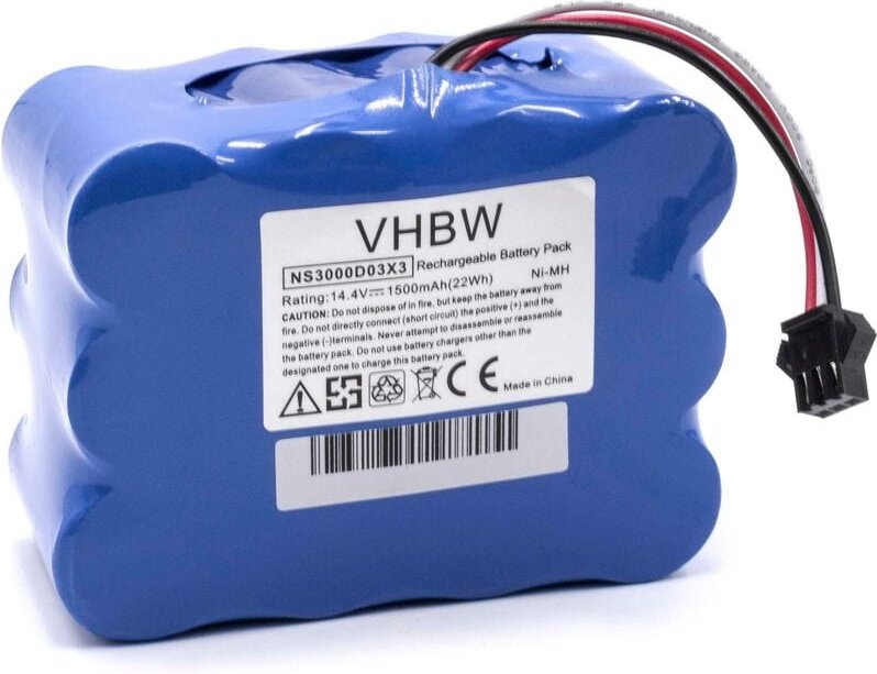 Vhbw - Akku kompatibel mit Zebot Z320 Staubsauger (1500mAh, 14,4V, NiMH)