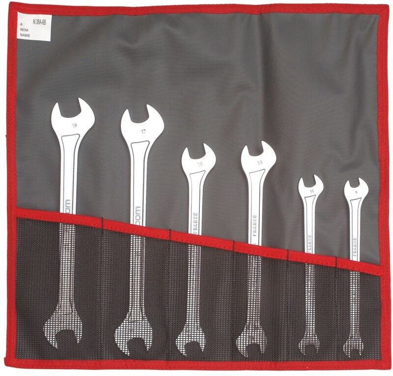 Facom - Doppelgabelschlüssel extra flach Satz in Tasche, 6-tlg.