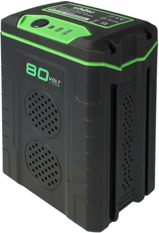 Akku kompatibel mit Greenworks GD80BCB, GD80BC, GD80BP, GD80BL, GCS80450, GD80BPB, EDA75, GBL80320, GCS80420 Rasenmäher ...