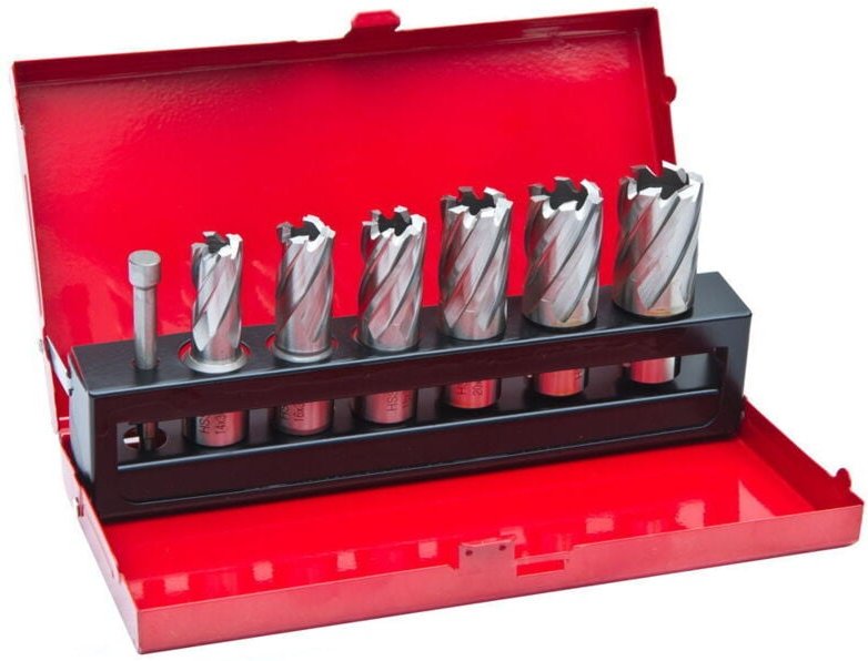 Holzmann - Satz 6 Frasern 14ÔÇô24 mm Weldon-Aufsatz fur Magnetbohrmaschine mbm7tlg