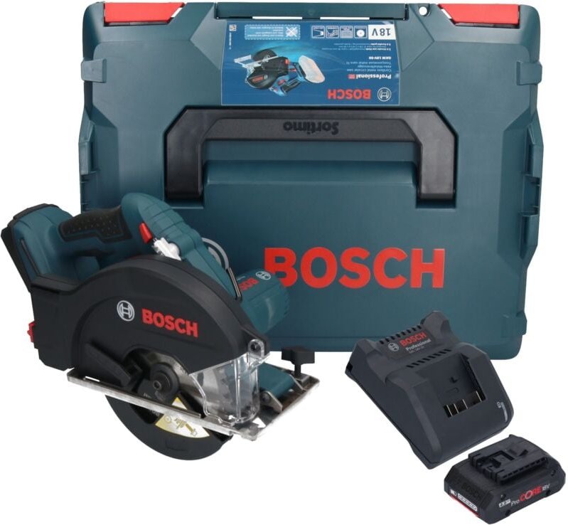 Bosch gkm 18V-50 Professional Akku Metall Handkreissäge 18 v 136 mm Brushless + 1x ProCORE Akku 4,0 Ah + Ladegerät + L-B...