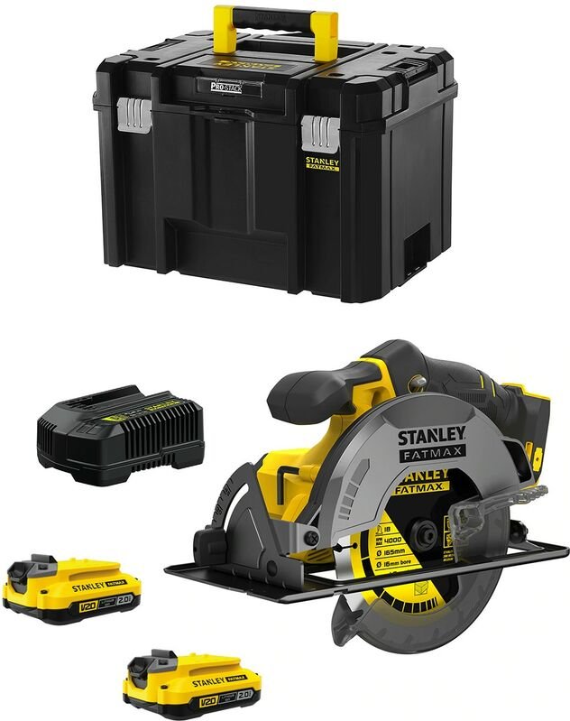 Stanley - Handkreissäge FatMax SFMCS500D2T (2 x 2,0 Ah + Ladegerät + tstak vi)