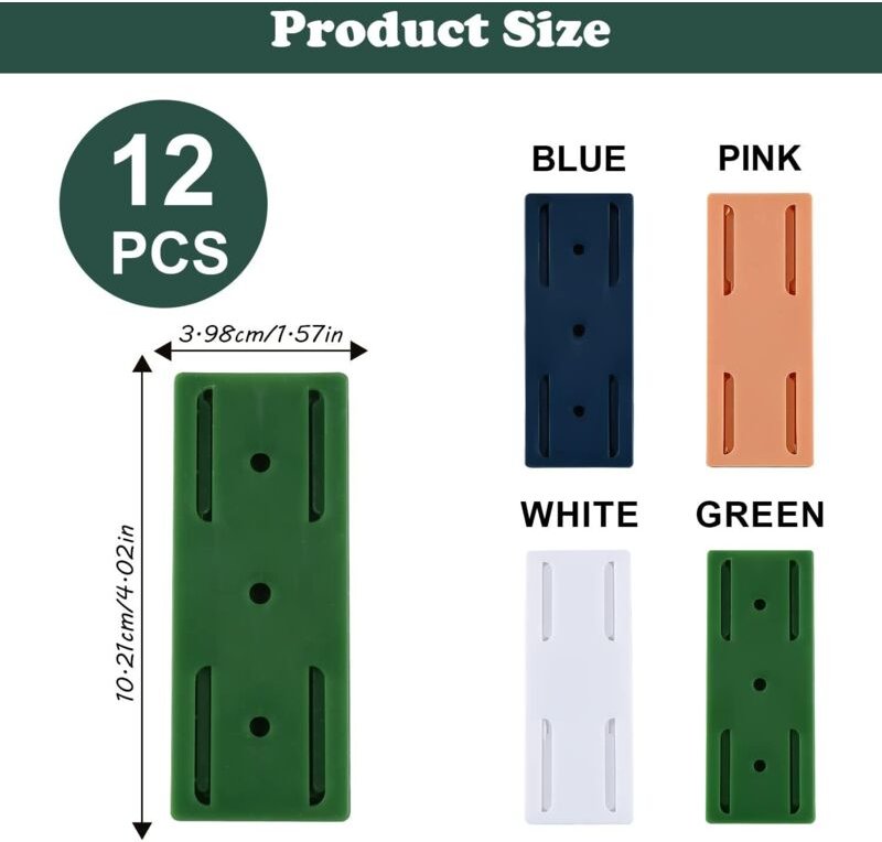 Selbstklebende Wand-Steckdosenleiste für den Schreibtisch, 12-fach