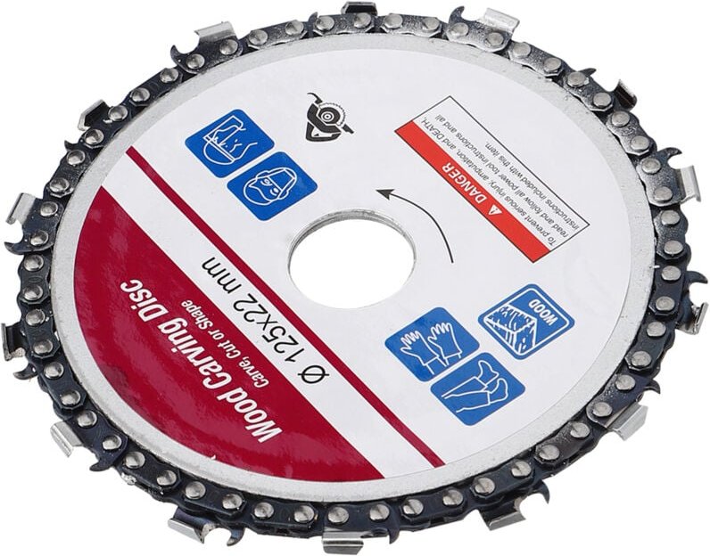 Winkelschleifer-Kettenscheibe für Holzbearbeitung, Kreissägearbeiten, 14 Zähne, 5-Zoll-Sägeblätter