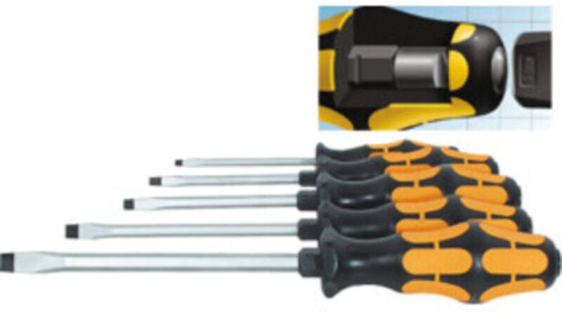 Wera - Schraubendreher-Satz mit Schlagkappe und Kraftform-Heft, 5-teilig