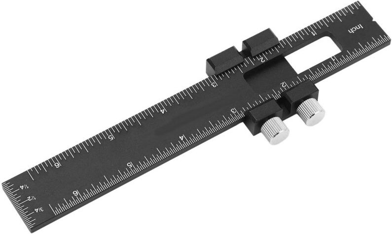 Holzbearbeitungslineal, stabiles, arretierbares, verschleißfestes Schiebeanschlag-Markierungslineal für die Möbelmontage...