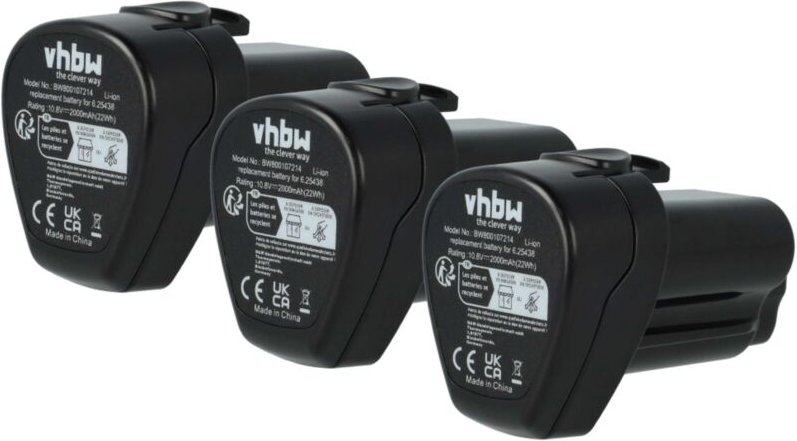 Thumbnail - 3x Akku kompatibel mit Metabo Combo Set 2.1 10.8 v Quick Pro, Combo Set 2.2 10.8 v Quick Pro Werkzeug (2000 mAh, Li-Ion,...