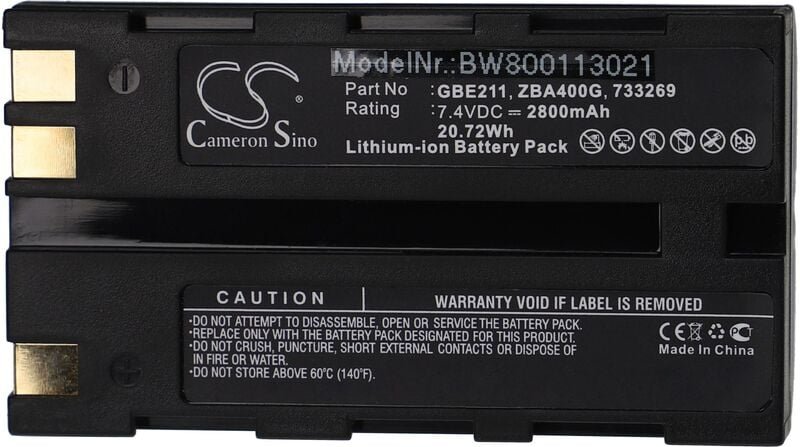 Vhbw - Akku kompatibel mit Leica TS12, TS11, TS09, TS06, TS15 Lasermessgerät, Messgerät (2800 mAh, 7,4 v, Li-Ion)