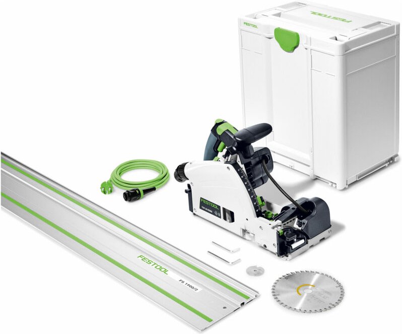 Vorritzer-Tauchsäge tsv 60 KEBQ-Plus-FS, incl. Kreissägeblatt, Führungsschiene, Zubehör, Systainer - Festool