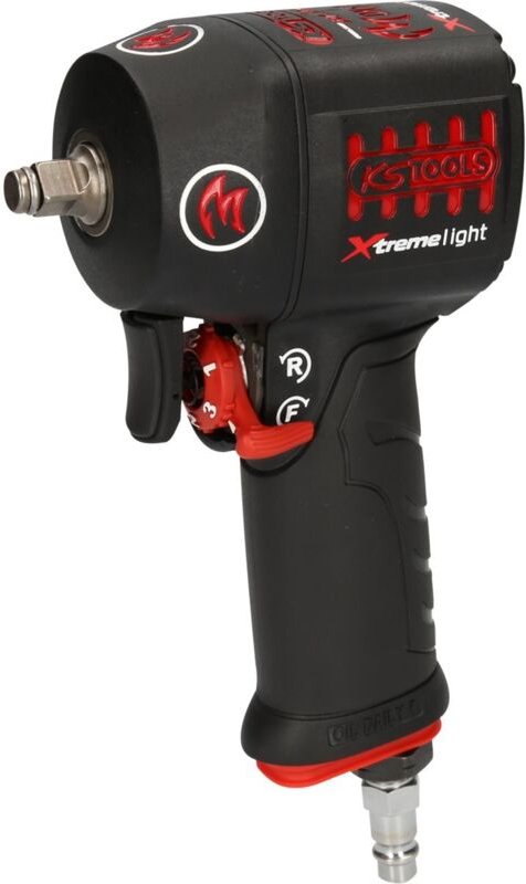 Ks Tools 3/8 miniMONSTER Xtremelight Hochleistungs-Druckluft-Schlagschrauber 1.390 Nm