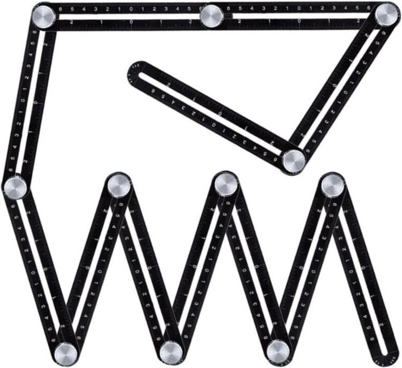 Mehrwinkel-Messlineal, 12-seitiges Winkelmesser-Werkzeug zur Verbesserung der universellen Blendenortung aus Aluminiumle...