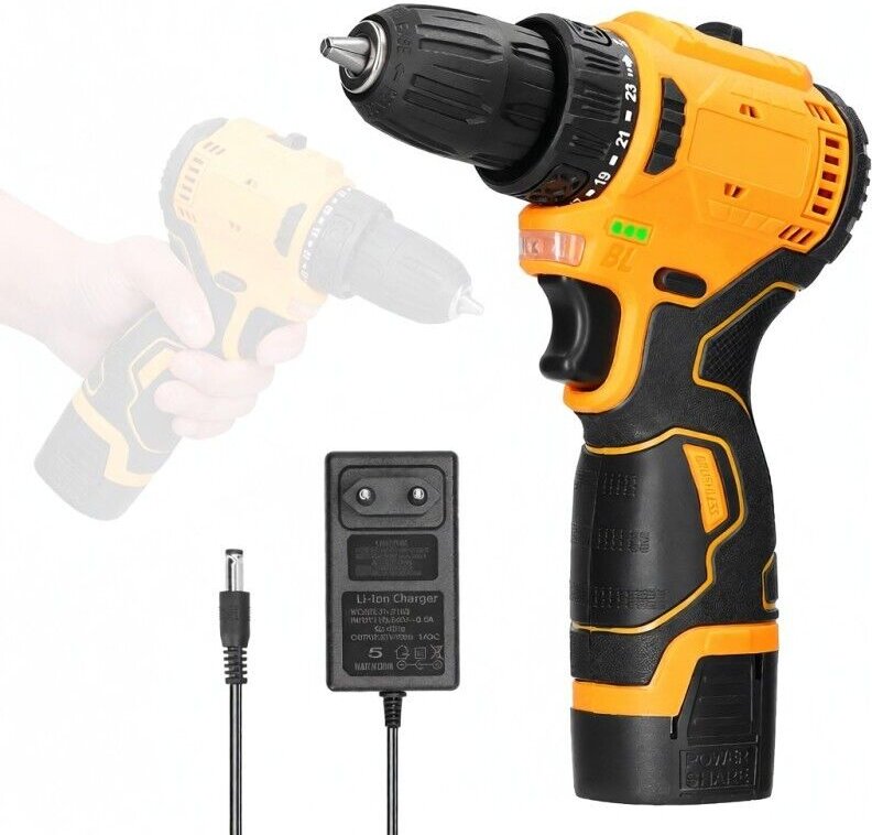 Trapano/avvitatore a batteria da 16,8 V, utensile elettrico per la casa e i progetti fai-da-te, con regolazione del sens...