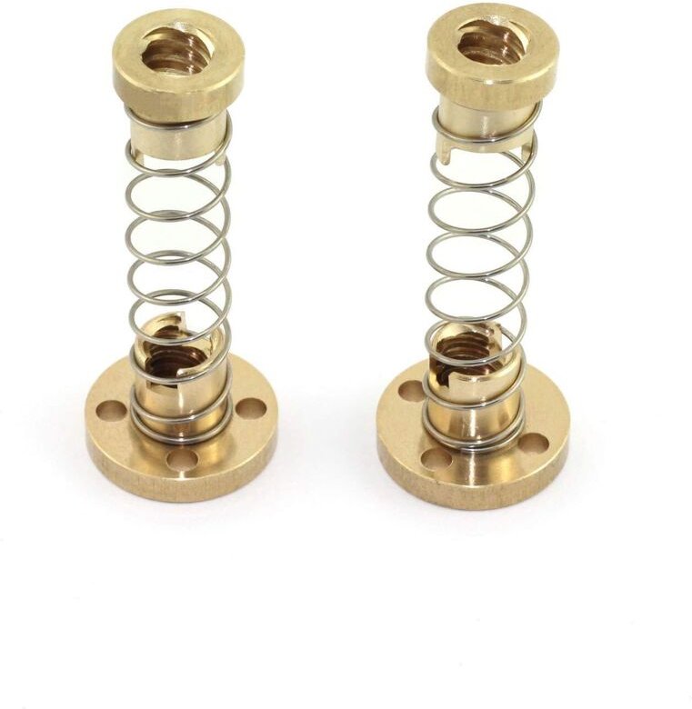 2 Stück T8 spielfreie, federbelastete Spaltausgleichsmuttern für 8-mm-Acme-Gewindespindeln, 3D-Druckerzubehör