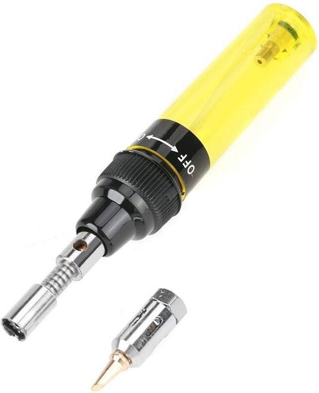 Aougo - Butangas-Lötkolben, Taschenlampe, Lötkolben, Pistole, Schweißwerkzeug, 1300 ℃ (gelb)