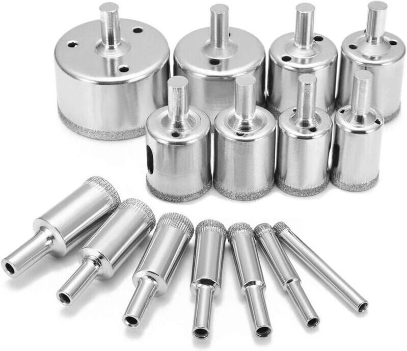 ZVD - 15PCS Forets Diamant, Scies Cloche pour Verre, Céramique, Marbre, Carrelage, 6-50mm