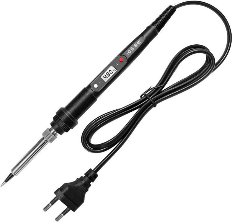 Sichtbarer elektrischer Lötkolben 80W Lötset, einstellbare Temperatur 180°C–480°C, zum Löten, Reparieren und Schweißen