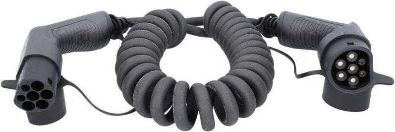 Ks Tools efuturo Spiralladekabel Typ 2 auf Typ 2 Stecker, 3 Phasen, bis zu 11 kW, 32 a, 400 v, Mode 3, 5 Meter