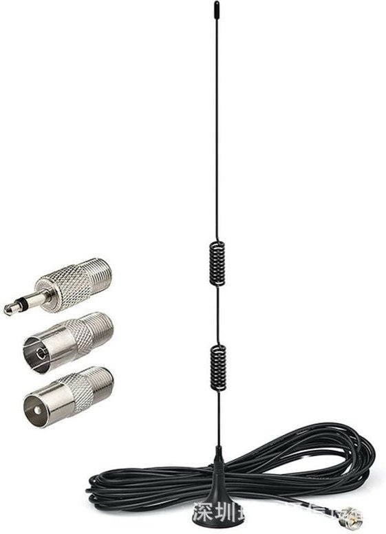 Universal-FM-Radioantenne, magnetische Basis, FM-Antenne, Schraube, F-Stecker, passend für Heim-AV-Audio-Stereo-Receiver...