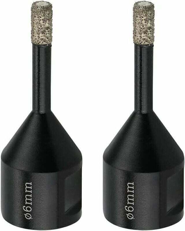 mm M14 Diamant-Fliesenbohrer für Feinsteinzeug und Marmor - Diamant-Lochsäge, 2x Trocken-Diamant-Kernbohrer für Winkelsc...