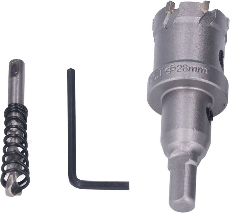 Hartmetall-Lochsägen-Bohrer Zestaw Dickbohrer Hartmetalllegierung 45 Stahl-Set 28mm Bohrer Lochsägen (28mm)