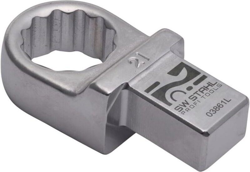 SW-Stahl 03861L Einsteck-Ringschlüssel 21 mm I Einsteckvierkant 14 x 18 mm I Einsteckringschlüssel SW 21mm