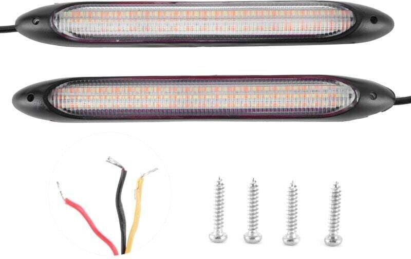 Paar LED-Tagfahrlichtstreifen, Blinker, weiß und gelb, wasserdicht, 15,5 cm / 6,1 Zoll.