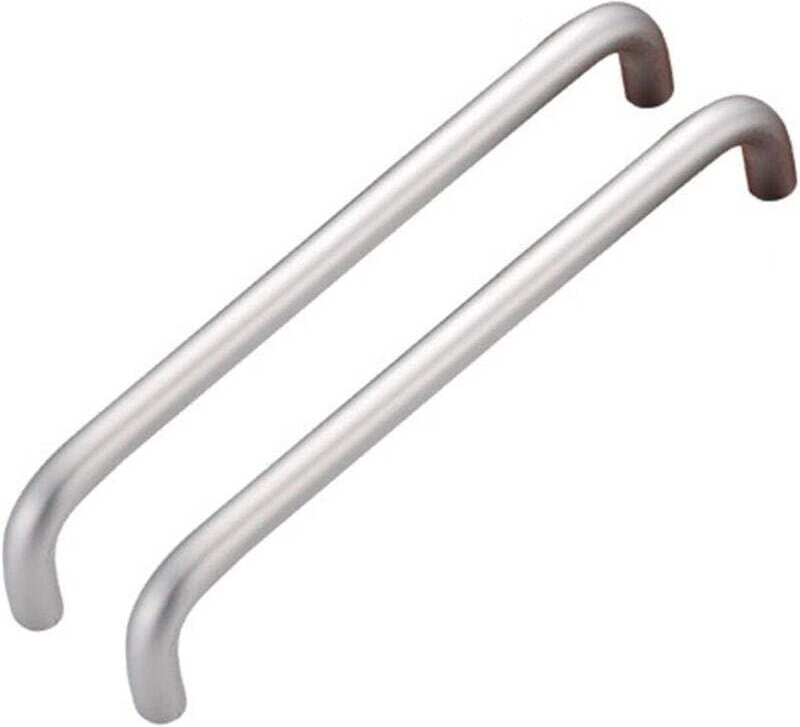 Küchenschrankgriffe, Küchentürgriffe, Schrankgriffe aus mattiertem Edelstahl, Möbelschubladengriffe (96 mm) / Schwarz un...