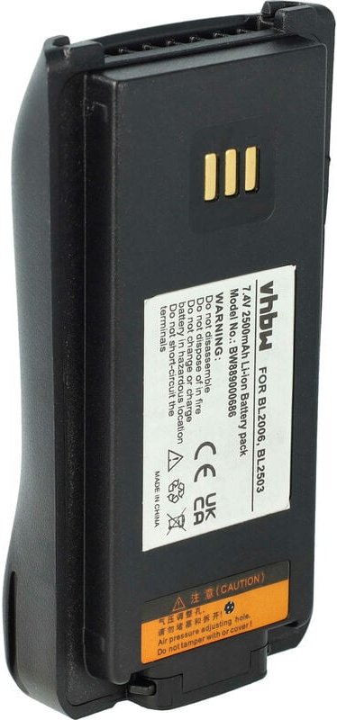 Thumbnail - Vhbw - Akku kompatibel mit Hytera PD7, PD785, PD785G Funkgerät, Walkie Talkie (2500 mAh, 7,4 v, Li-Ion)