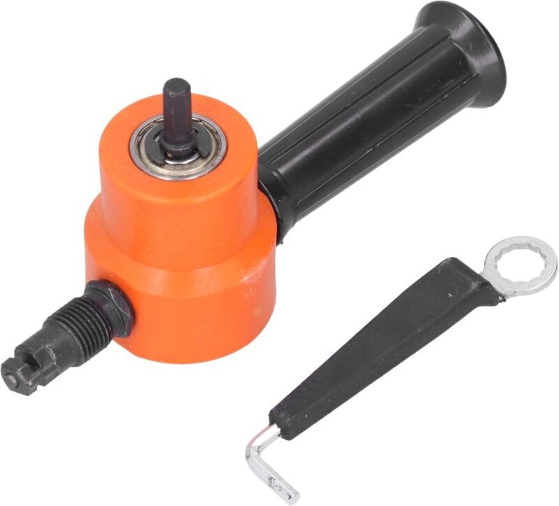 Doppelkopf-Nibbler, 360° verstellbarer Metallschneider zum Schneiden von geraden Linien, Kurven und Bögen, Schnittgeschw...