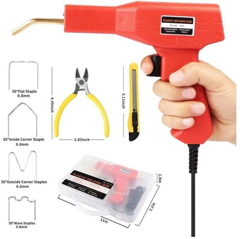 Heißhefter für Kunststoffreparatur – 400 Klammern – Stoßstangen- und Karosseriereparatur – Kunststoffschweißpistole