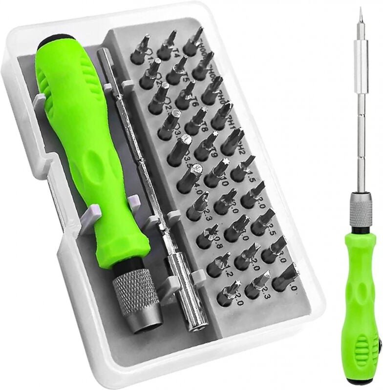 BEBUSINGOTO 32-teiliges Präzisions-Magnetschraubendreher-Set mit Koffer, Präzisions-Schraubendreher-Bit-Set