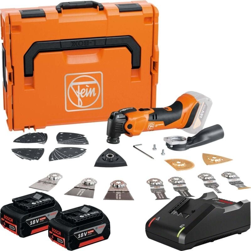 Fein - Akku-MULTIMASTER amm 500 Plus top as / 2x 4,0 Ah Akku + Ladegerät in L-Boxx