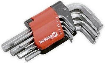 Dogher - Kurzer Sechskantschlüssel Satz 9-teilig 1/16-3/8 600-002