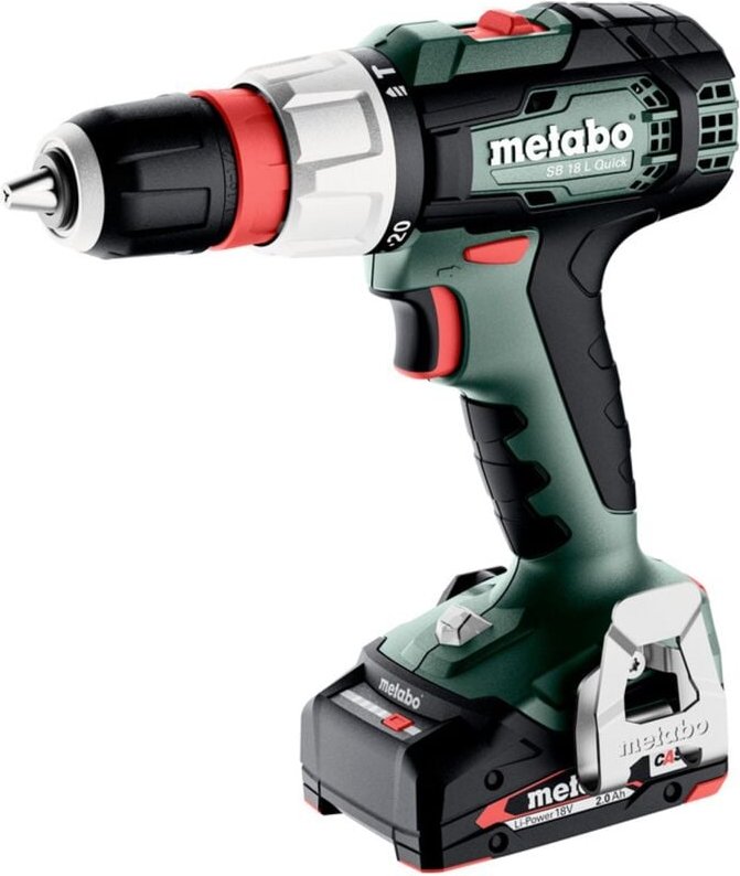 Metabo - Akku-Schlagbohrschrauber sb 18 l Quick, incl. 2x Akku LiPower 2 Ah, Ladegerät, Zubehör x