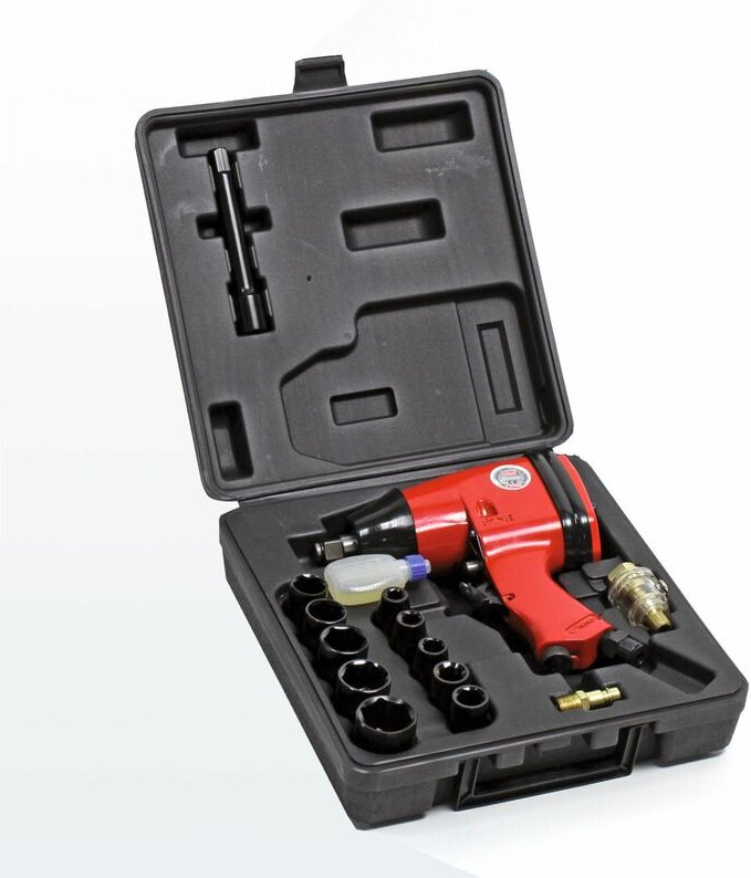 Druckluft Schlagschrauber 1/2 Zoll 16 teilig Set Handschlagschrauber mit Koffer