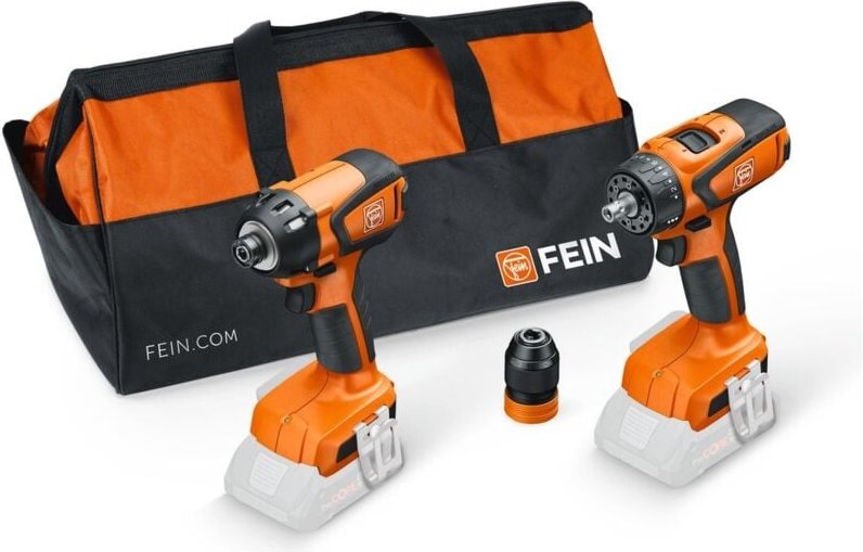 FEIN Vorteils-Combo Akku-Schlagschrauber ASCD 18-200 W4 & Akku-Bohrschrauber ASCM 18 QSW AS