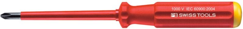 Pb Swiss Tools - Schraubendreher, für Phillips, SwissGrip vollisoliert, Kreuzschlitzgröße 3