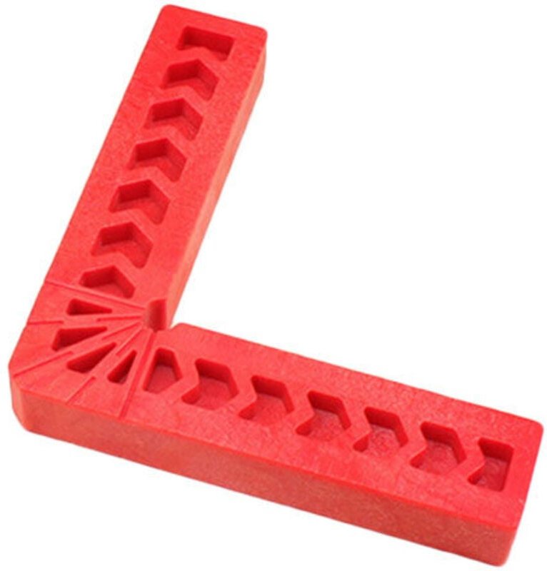 Fydun 90 Grad rechter Winkel, Winkelmesser aus Holz, Handbefestigung, L-förmige Befestigung (ORANGE)