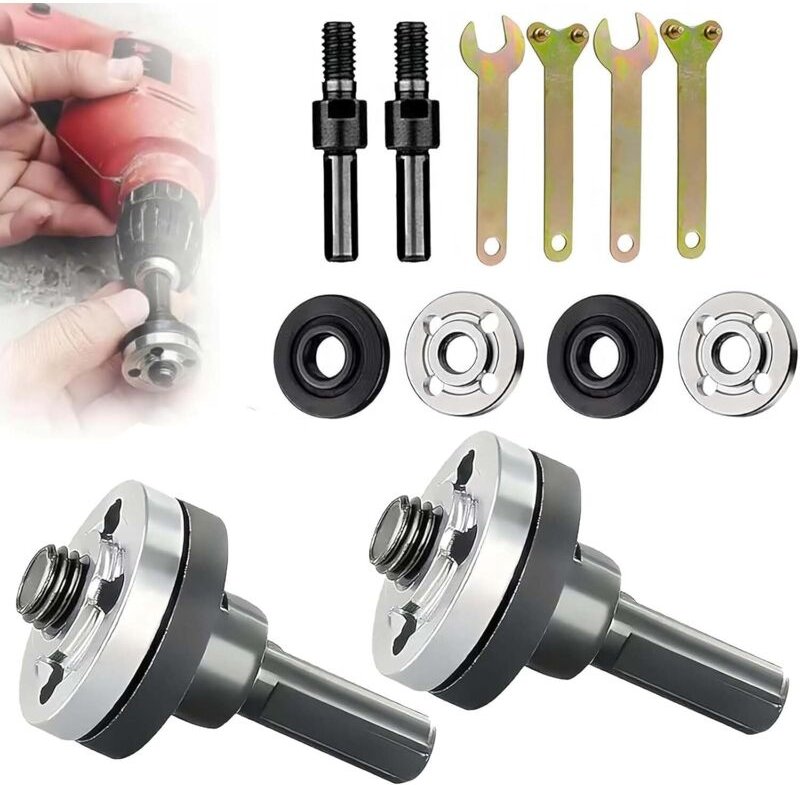 10-teiliges Umrüstset für Bohrmaschine zu Winkelschleifer, modifizierter Winkelschleiferadapter, Metalltrennscheibenadap...