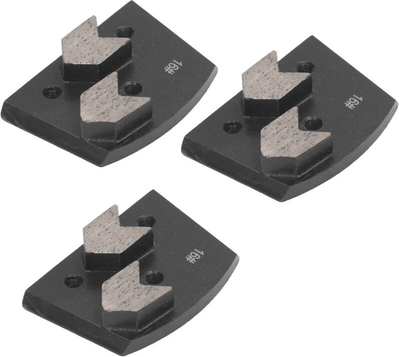 Hethlif Betonbodenschleifmaschine, Trapezförmige Schleifscheibe, 16 mm Diamantschleifscheibe, 3-teilig, Schwarze Trapez-...