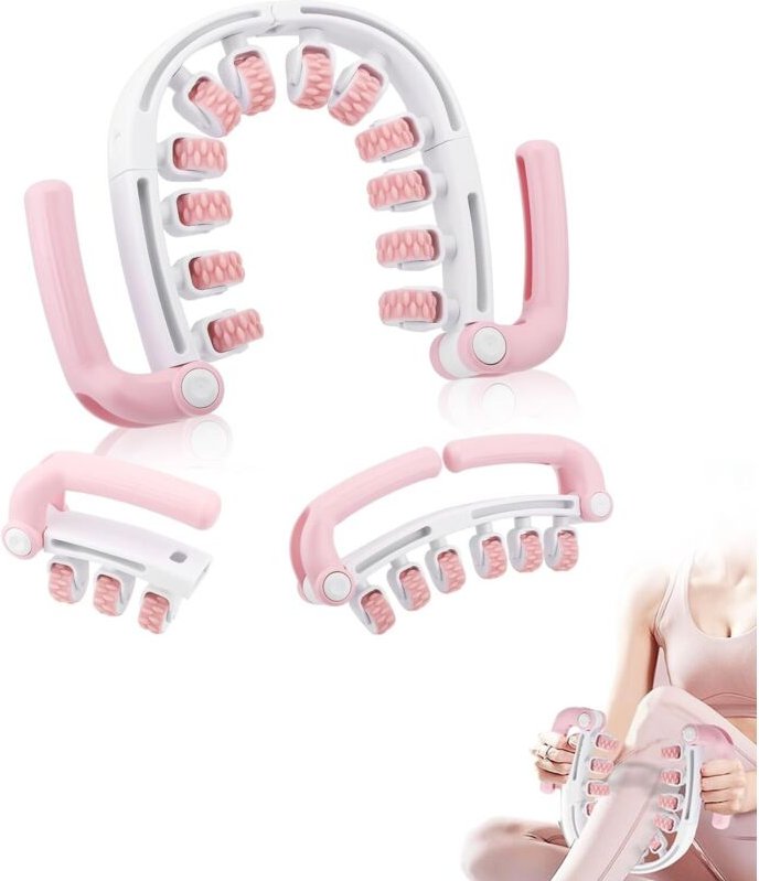 Rollendes Anti-Cellulitis-Massagegerät mit verstellbaren Handgriffen – 360°-Deckung – Cellulitis-Massagegerät für Fersen...