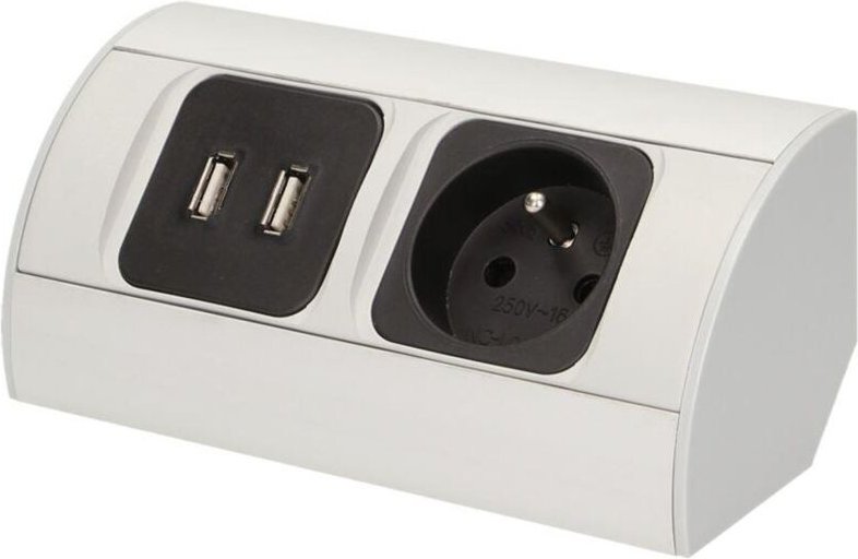 Unterschrank-Möbelsteckdose 230V + 2xUSB - OR-AE-1310