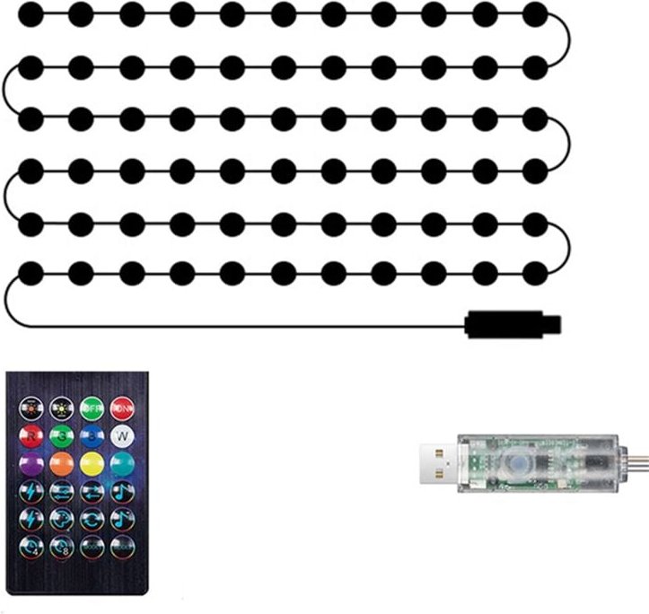 Smart LED RGB Lichterkette Außendekoration DIY Home Decor Lichter Lampe Wasserdicht Nacht Camping Licht-B