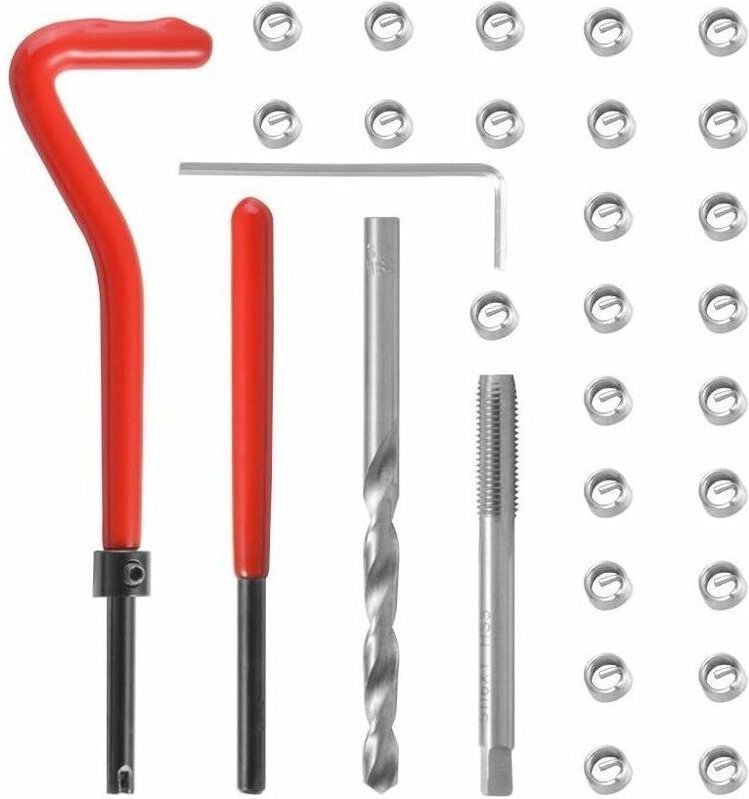 Helicoil-Gewindereparaturset M6 x 1,0 mm (30 Stück)