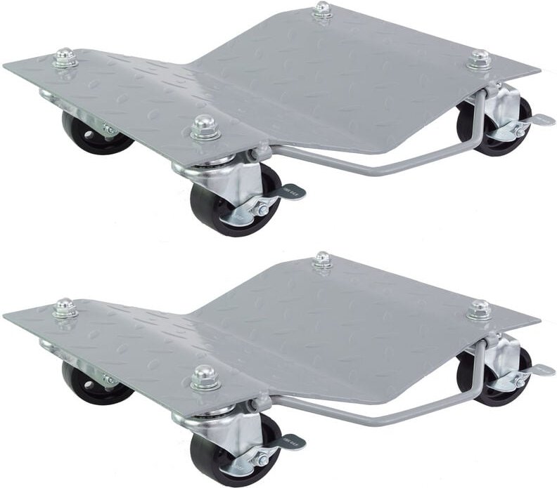 Thumbnail - Baumarktplus - Rangierhilfe für pkw 2 Stück jeweils 680 kg Rangierroller v Form Schwenkgriff 360° drehbar
