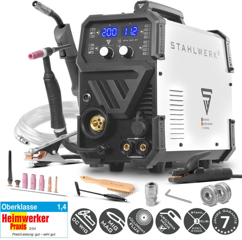 STAHLWERK Kombischweißgerät MTM 200 ST 200 A WIG MIG MAG MMA FLUX