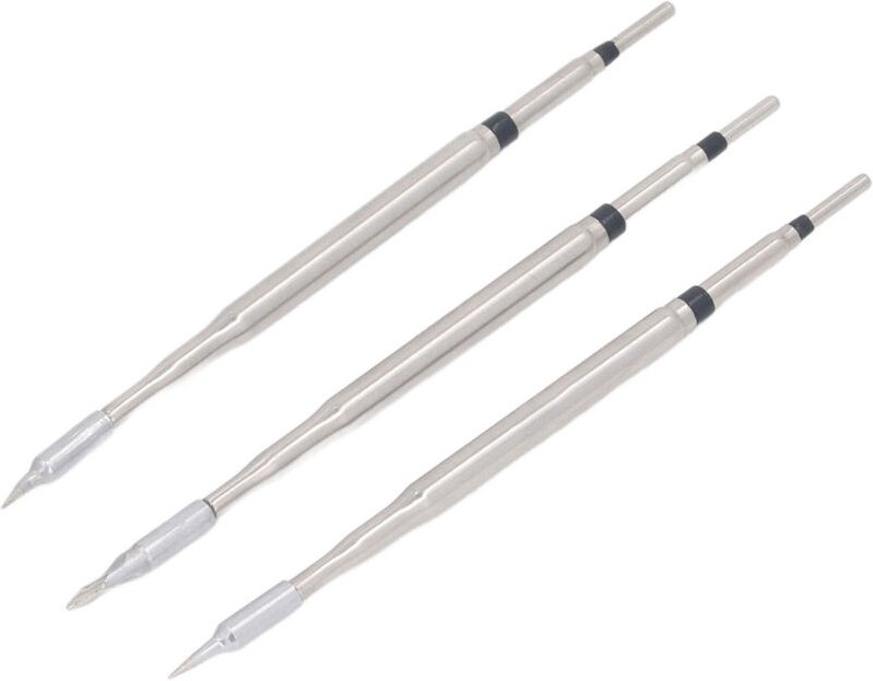 Lötspitzen-Set, 3-teilig, einfach zu bedienen, kompakte Lötspitzen, gute Wärmeleitfähigkeit für Elektronikreparaturen