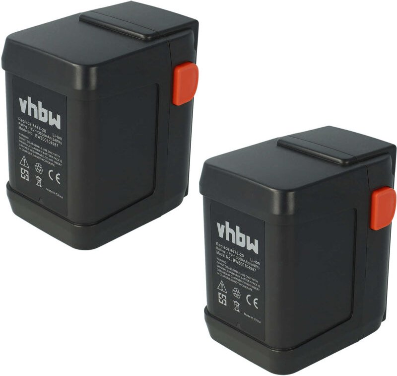 2x Akku kompatibel mit Gardena EasyCut 48 Plus (8874-20), EasyCut 46 (8871-20) Grasschere, Strauchschere (3000mAh 18V Li...